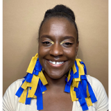 Sigma Gamma Rho Sorority Inspired Earrings | Royal Blue and Old Gold
