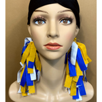 Sigma Gamma Rho Sorority Inspired Earrings | Royal Blue, White and Old Gold