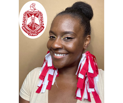 Delta Sigma Theta Inspired Earrings | Red and White